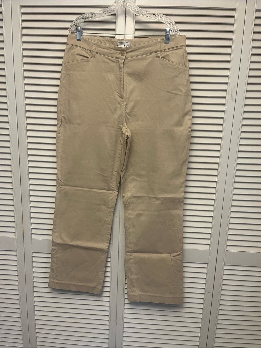 Coldwater Creek Khaki Straight-Leg Trousers